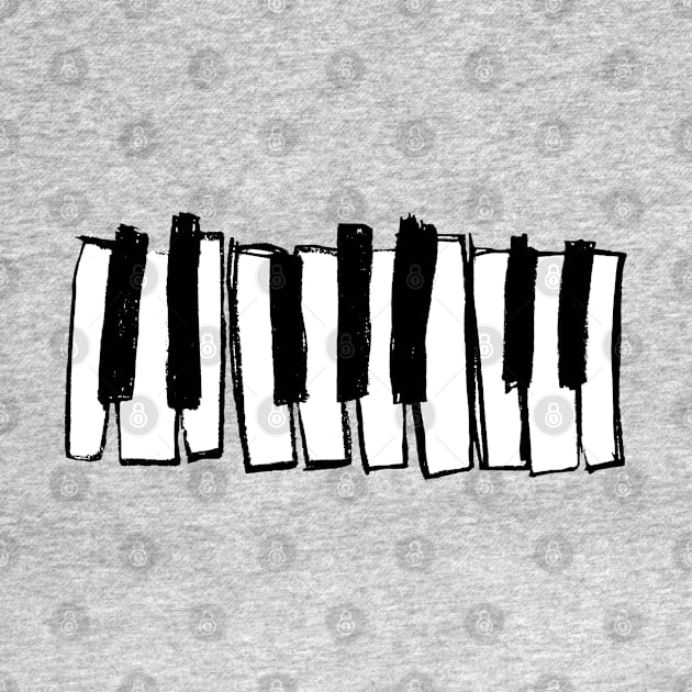 Hand Drawn: Minimalistic Piano Keys by badlydrawnbabe